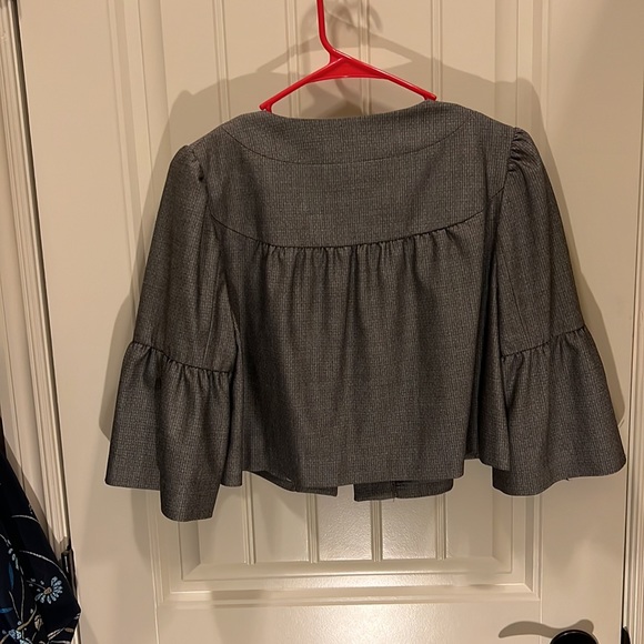 Y2K The Limited sharks tooth Gray Grey Capelet coat jacket size M Medium EUC - Picture 9 of 10